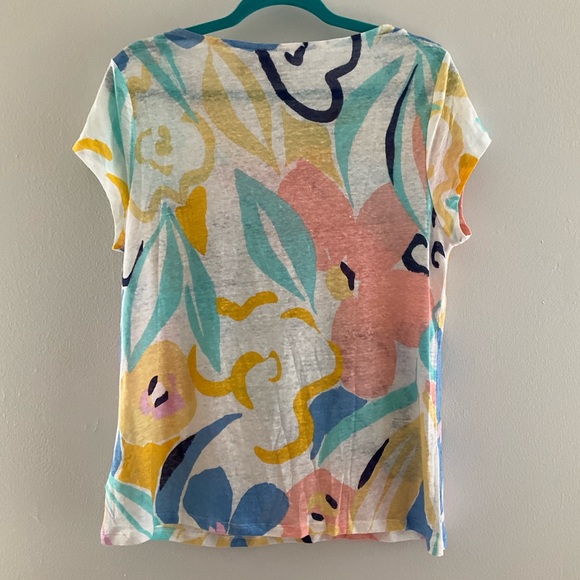 Rachel Zoe Large Multicolor Floral Short Sleeve Top - Picture 3 of 6